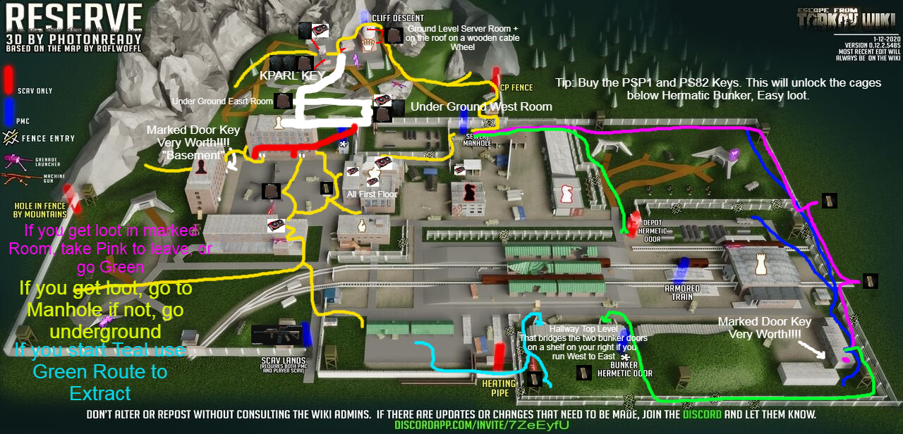 Escape From Tarkov Reserve Map