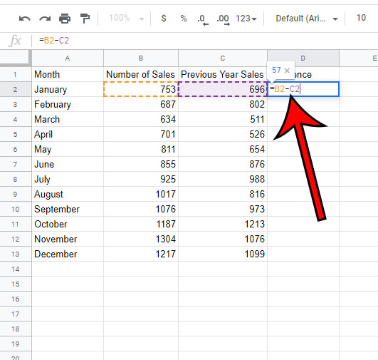 How To Subtract In Google Sheets